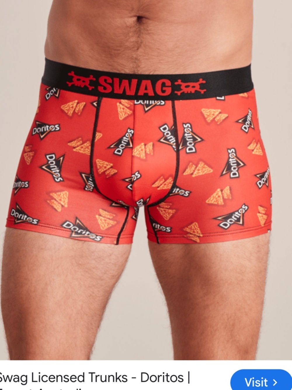 PEPSI CO SWAG DORITOS Men’s Brief Shorts M Medium Red Black $20 NWOT